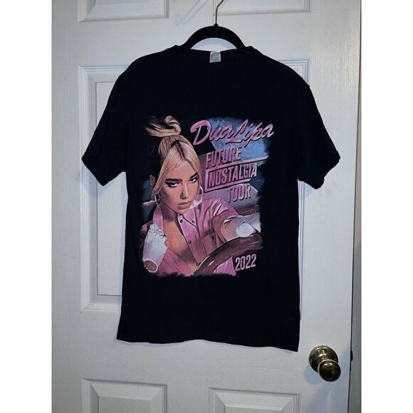 2022 DUA LIPA Future Nostalgia Tour Black T-Shirt Large Pop Music Concert - Picture 3 of 8